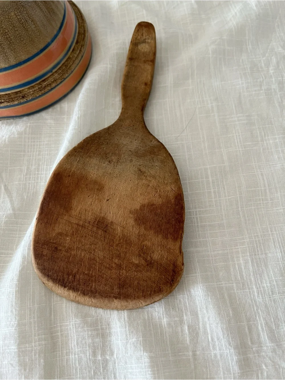 Vintage Primitive Wooden Butter Paddle Handmade Rustic Farmhouse Kitchen Decor